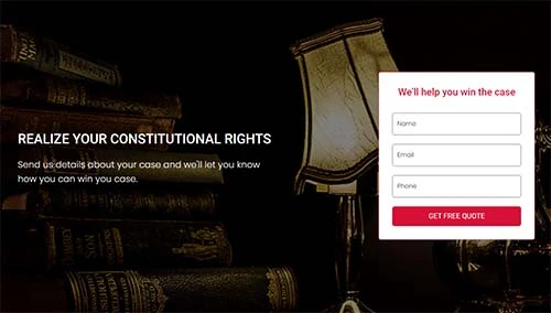 An example of a landing page for your brand's website