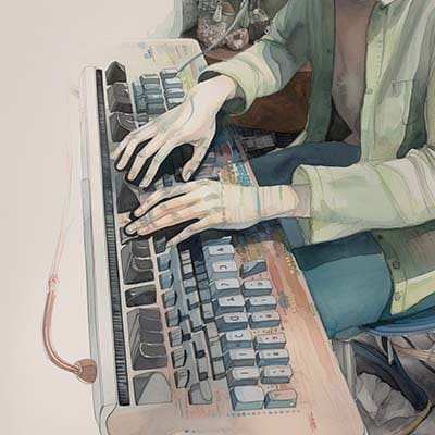 It's important to create content for your audience. Person typing on a computer