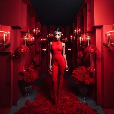 Working with influencers is one of many effective digital marketing strategies. fashion designer social media influencer, high fashion photoshoot