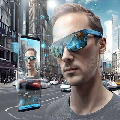 Small businesses can use AI to revolutionize their ad strategies and reach more people. 3d illustration of person with sunglasses