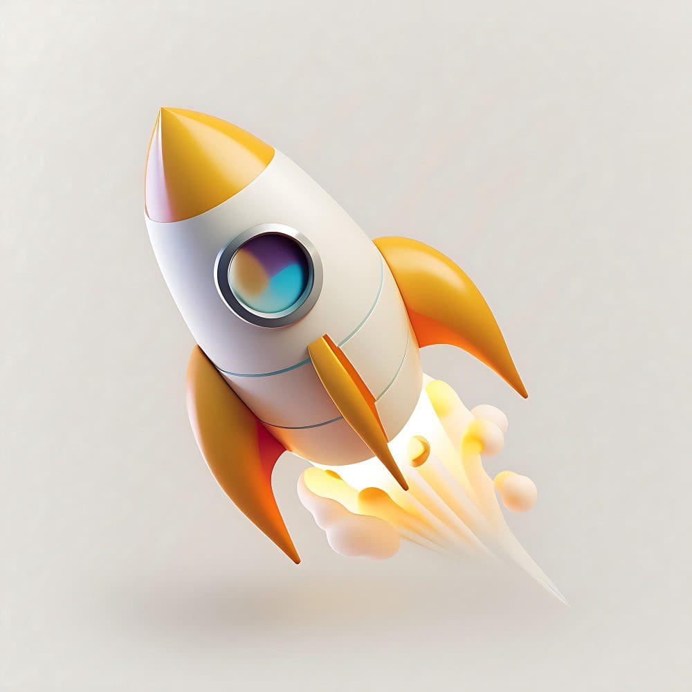 Blasting Off in the Local Digital Space: Tactics to Elevate Your Local Presence. A 3D illustration of a rocket.