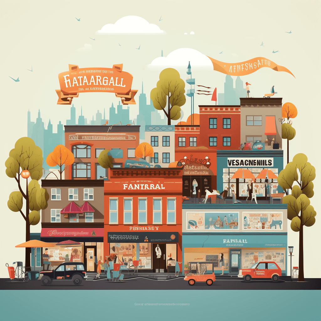 Small businesses can increase their brand awareness using marketing channels that align with their brand. Cartoon town