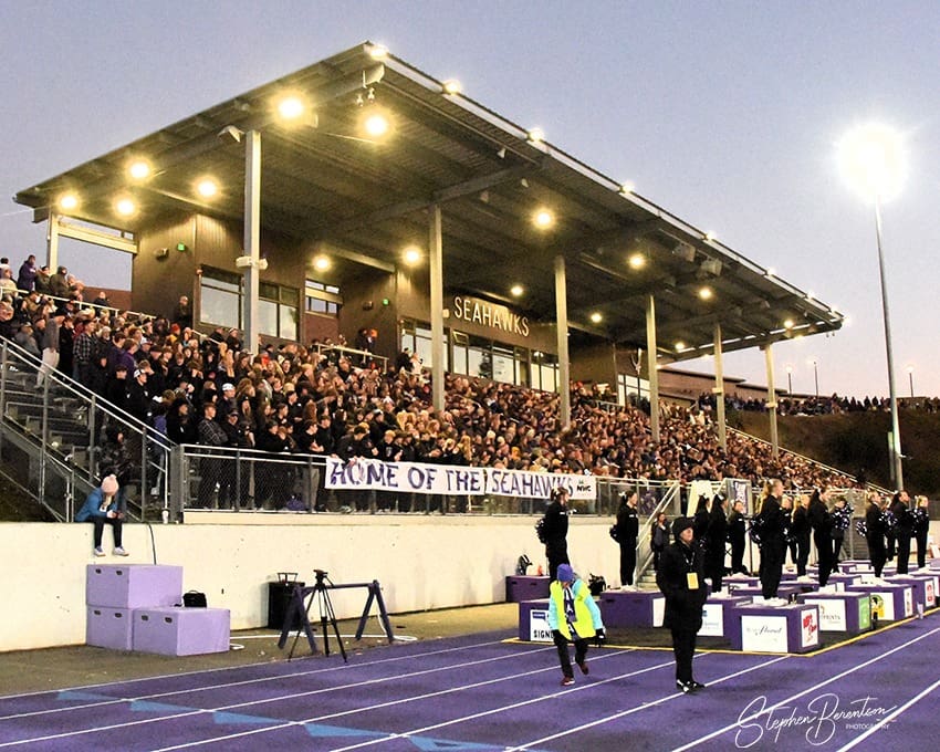 The bleachers are filled for an Anacortes football game. Photo credit: Stephen Berentson The bleachers are filled for an Anacortes football game.